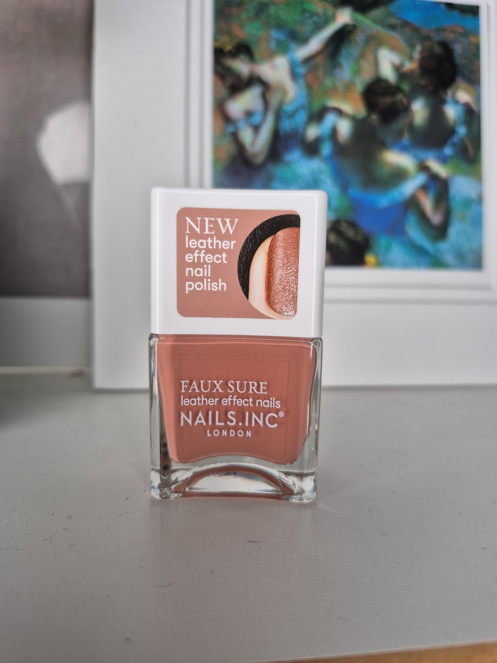 NAILS.INC London Faux Sure Leather Effect Nail Polish – Need A Tan | Dusty Nude